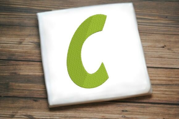 Alphabet Letter C Embroidery Design for Seasonal Projects