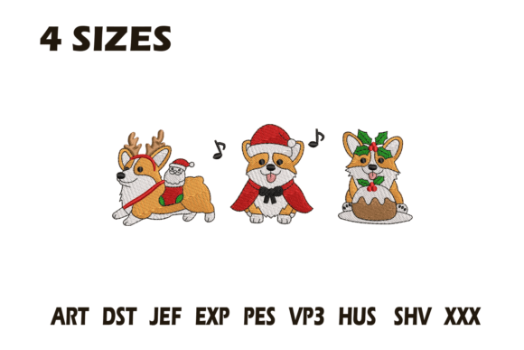 Christmas Corgi Embroidery Design Set Review