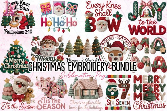 Christmas Embroidery Bundle PNG Review
