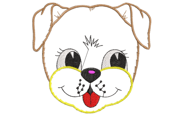 Cute Puppy Face Embroidery Design Review