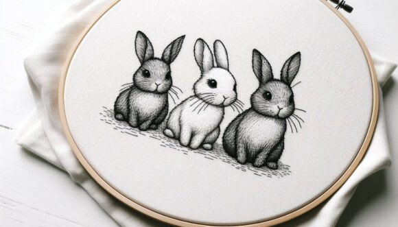 Embroidery Fabric Bunnies Review for Craft Fair Products