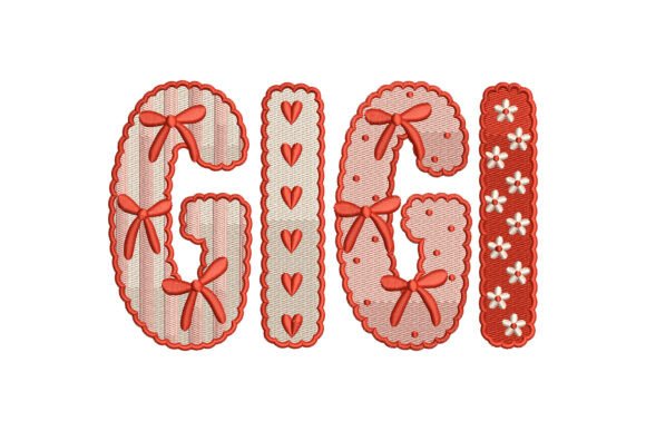 GIGI Heart Bow Letter Embroidery Design Review