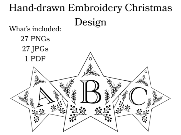 Hand-Drawn Christmas Embroidery Design Review