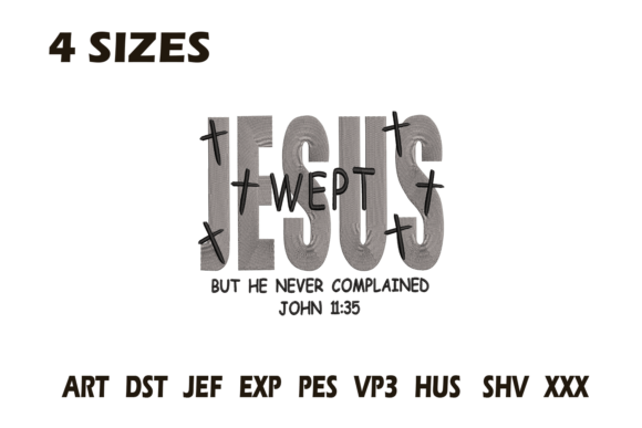 Jesus Wept Cross Design Embroidery File Review
