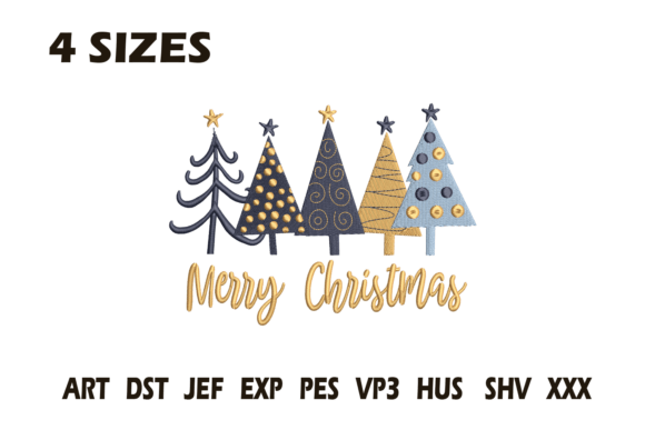 Modern Christmas Trees Embroidery Review
