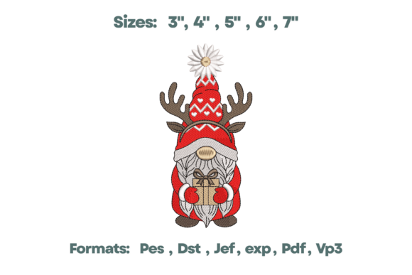 Reindeer Antlers Gnome Gift Embroidery Review